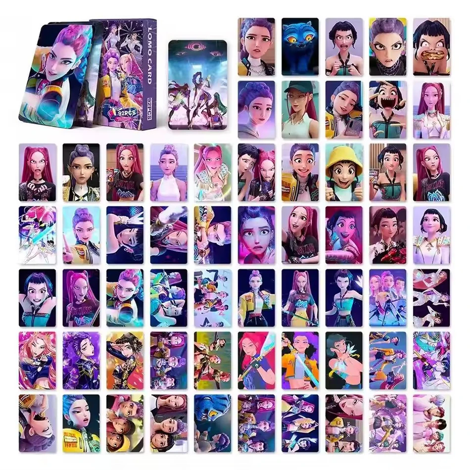 K-Pop Devil Hunters Saja Anime Karten Aufkleber Kinder Party Cosplay Gaming Sammlerstück Cartoon Huntrix Dekorativ Weihnachten Geburtstag