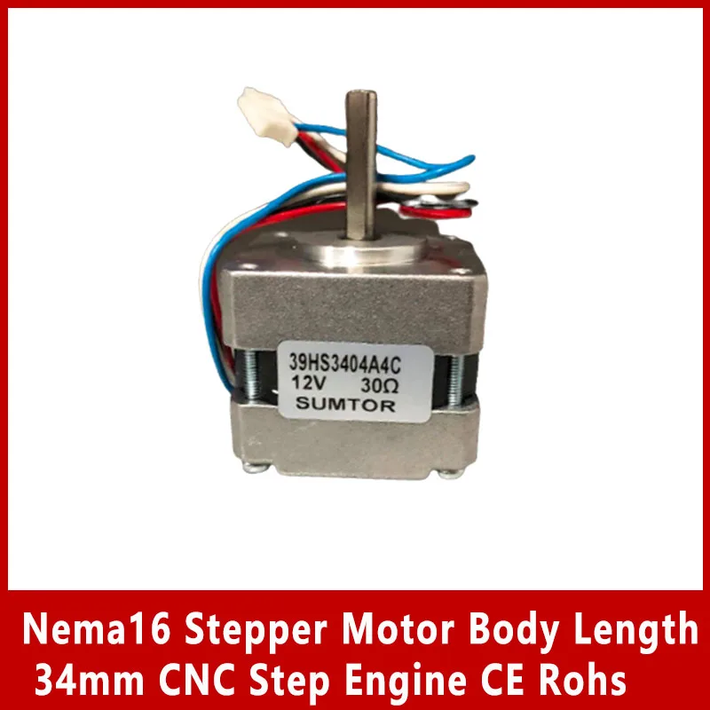 Nema16 Stepper Motor nema 16 Body Length 34mm CNC Step Engine CE Rohs