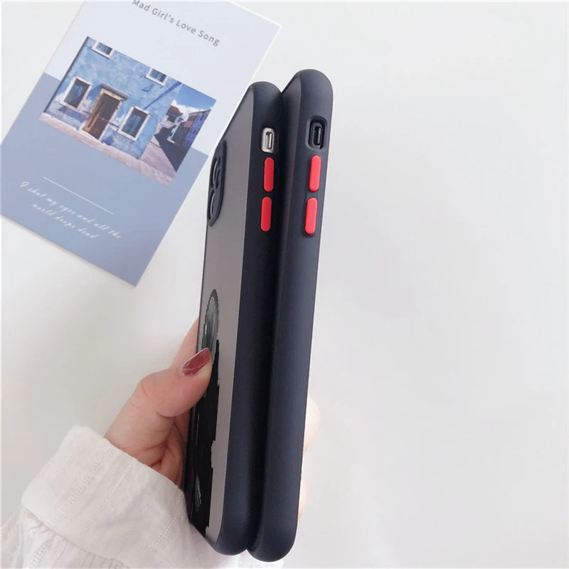 New Trendy Shockproof Case For iPhone 13 12 11 Pro Max XR XS X 7 8 14 Plus SE 20 Mini Luxury Silicone Bumper Clear Hard PC Cover image 5