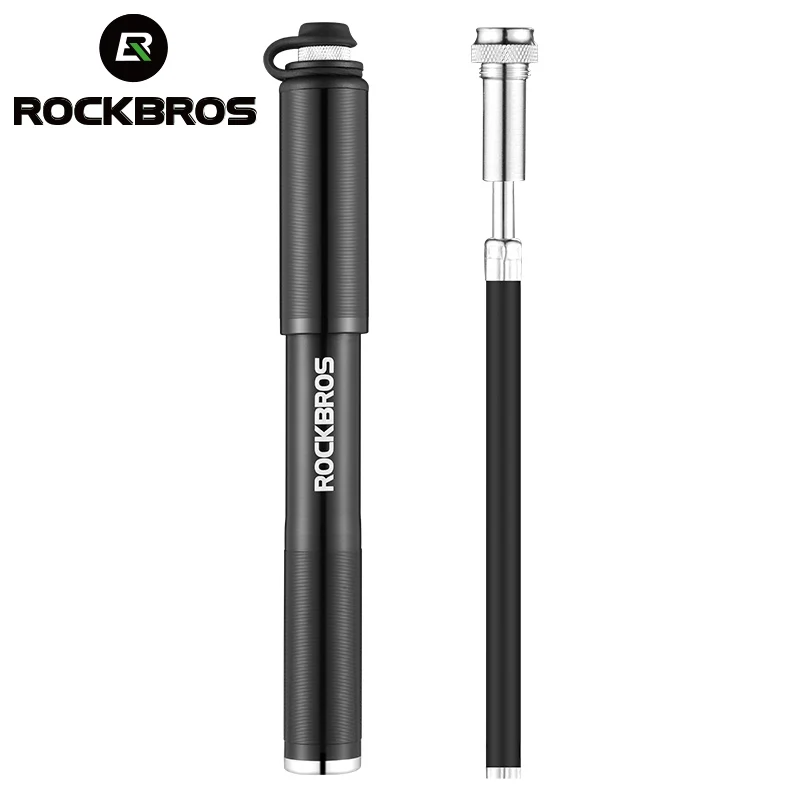 ROCKBROS Bicycle Pump Portable Mini High Pressure Air Pump 160 PSI MTB Road Bike Tire Inflator Cycling Accessories (A/V) (F/V)