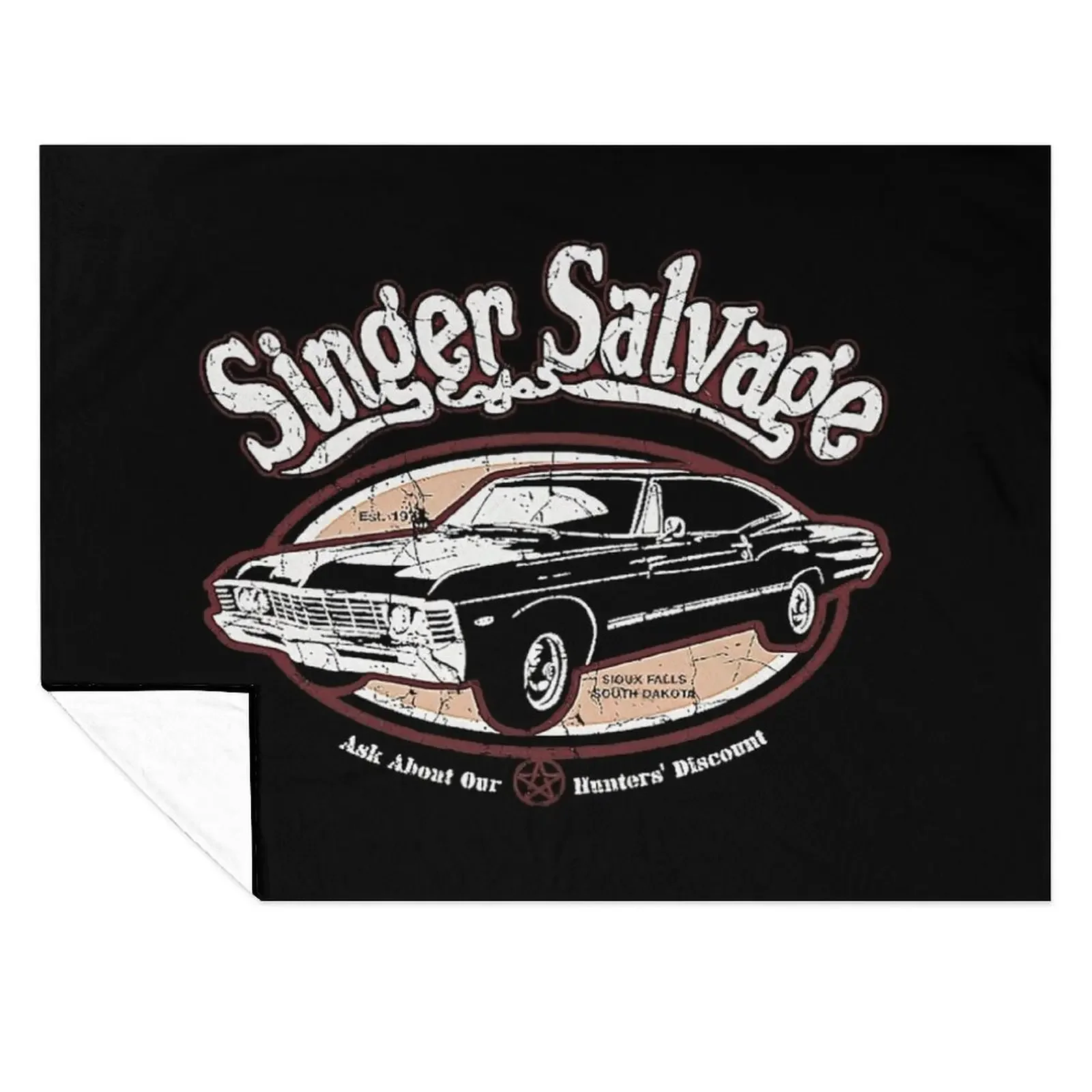 

Supernatural Impala Singer Salvage SPN T-Shirt Throw Blanket Decorative Beds christmas decoration Weighted decorative Blankets