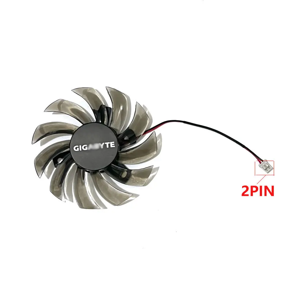 New 75MM 3PIN T128010SM PLD08010S12H GV-N460 GPU Cooling Fan For Gigabyte GTX 460 465 560 Ti 580 650 750Ti Graphics Card Cooler