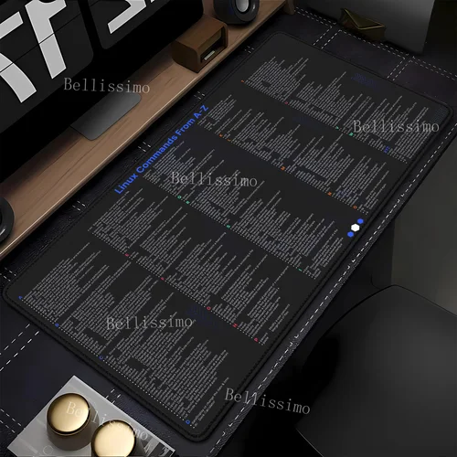 Imagen 2 del producto Alfombrilla de ratón Linux Commands Line, alfombrilla de ratón grande, atajos para Red Hat Ubuntu OpenSUSE Arch Debian Unix programador, alfombrilla de escritorio