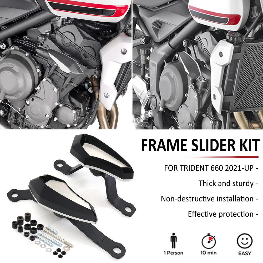 

Motorcycle Engine Guard Anti Crash Drop Frame Slider Kit Falling Protection Cover FOR Trident 660 Trident660 2021 2022