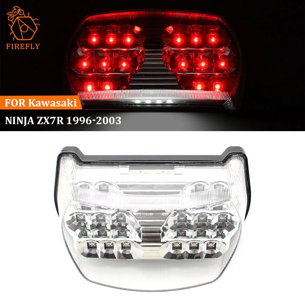 

For Kawasaki Ninja ZX7R ZX7RR ZX750 GPz1100 1996-2003 Motorcycle Modified Taillights Rear Brake Light LED turn signal light