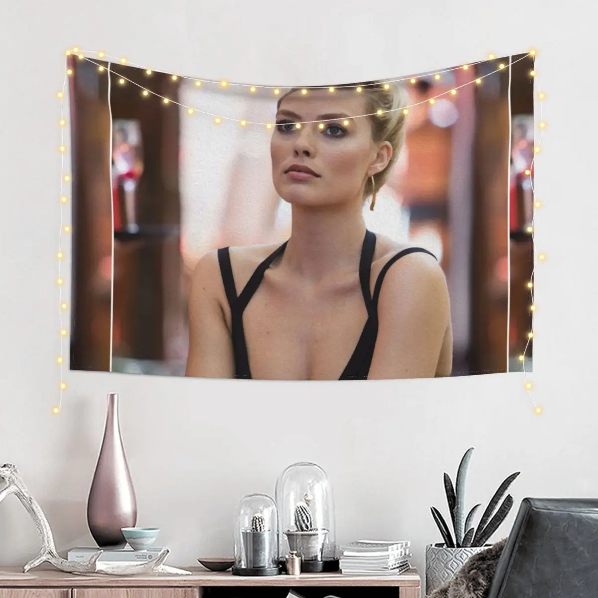 Margot Robbie - Oil Paint Art Tapestry Home Decor Accessories Decorative Wall Mural Room Decorations Tapestry