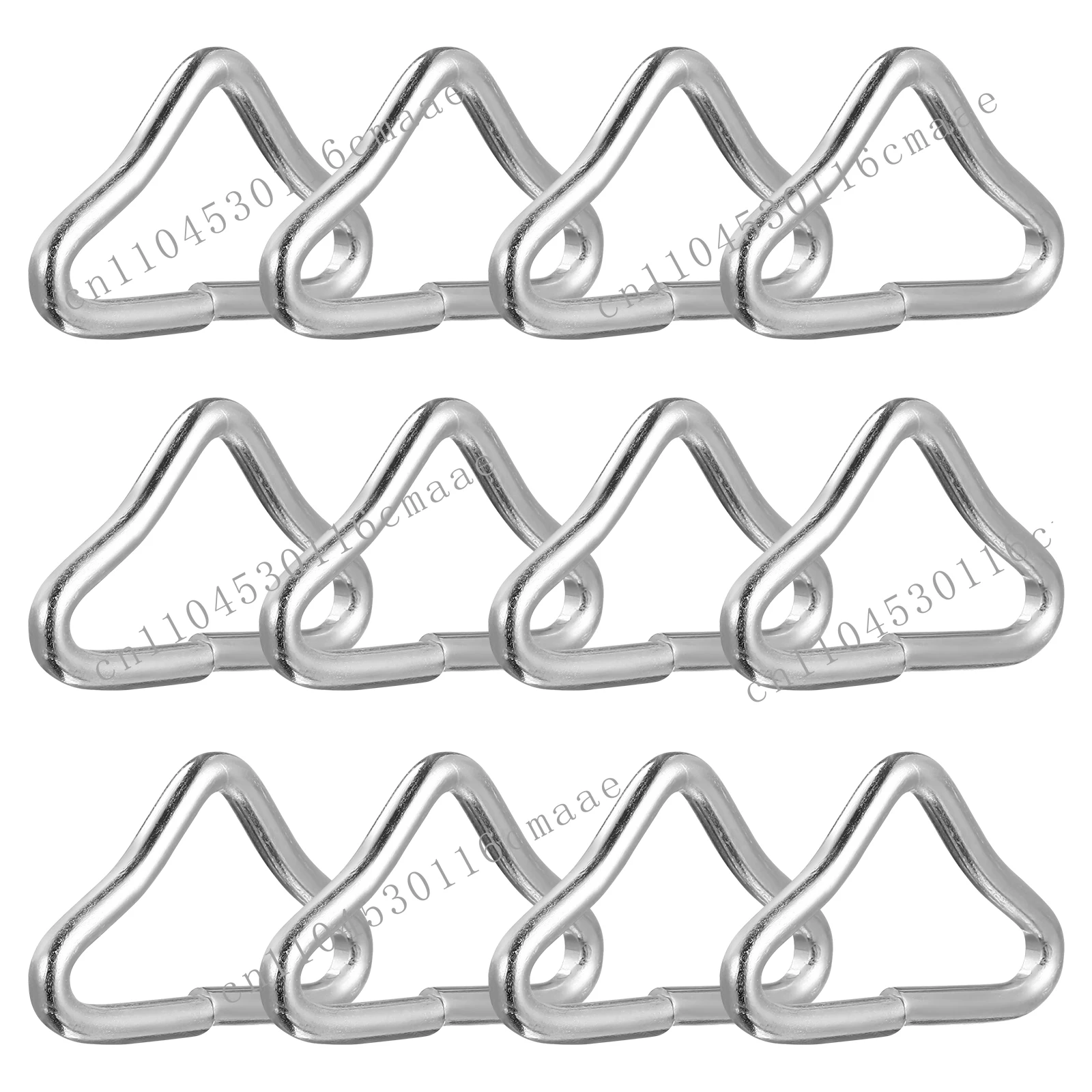 NEW 20Pcs Galvanized Steel Triangle Ring Sturdy Replacement Parts for Clip Attachments Iron Rings Trampoline Buckles