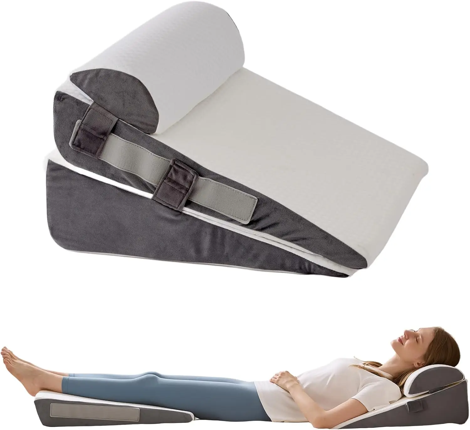 

Набор из 3 регулируемых подушек-клинов из пены с эффектом памяти для восстановления после операций, при изжоге и для снятия боли