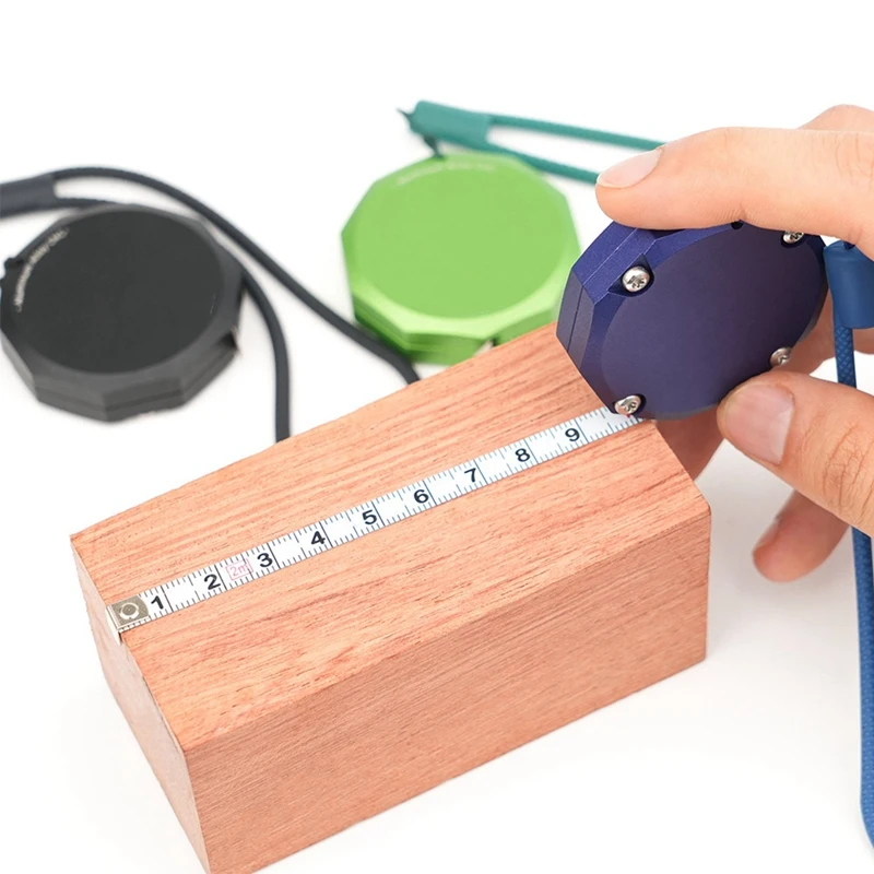 HLZS-200Cm Small Tape Measure Portable Tape Measure Automatic Spring Steel Ruler Woodworking Measuring Tools