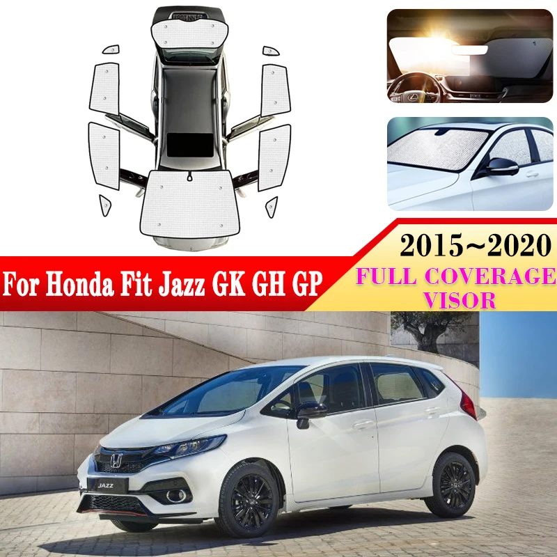 

Auto Anti-UV Window Covers For Honda Fit Jazz GH GP MK3 GK 2015-2020 2014 2016 Windshield Side Window Sunshades Car Accessories