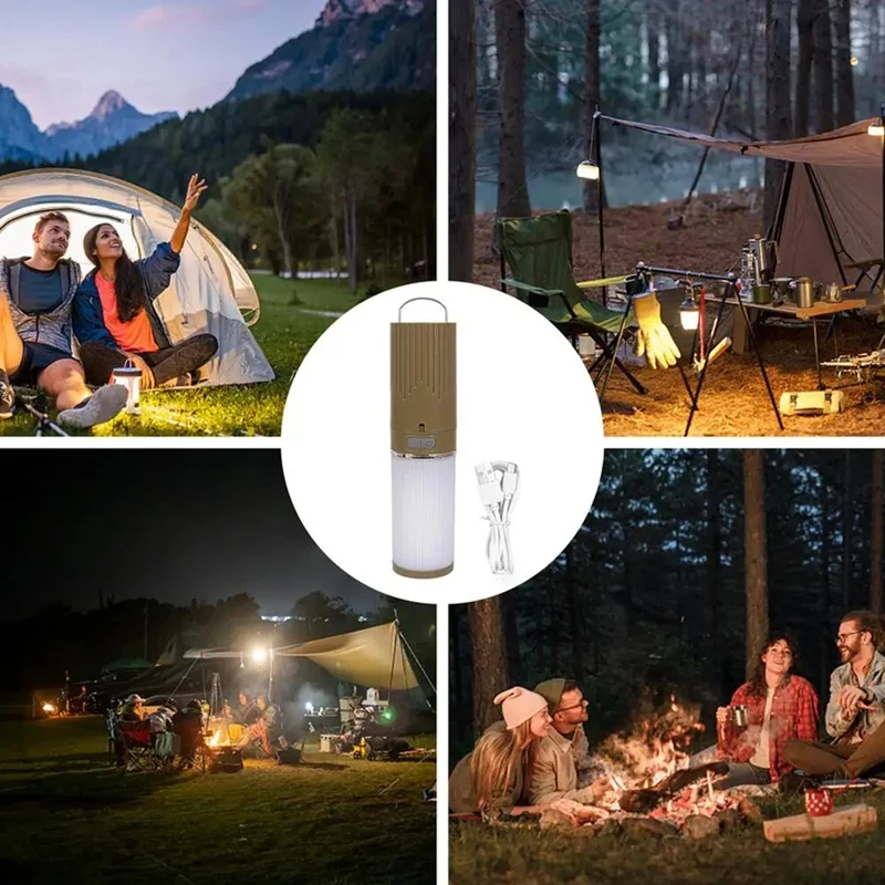 Guirxiété lumineuse LED portable pour tente de camping, lampe de poche, lumière de randonnée, plusieurs modes d'éclairage, extérieur