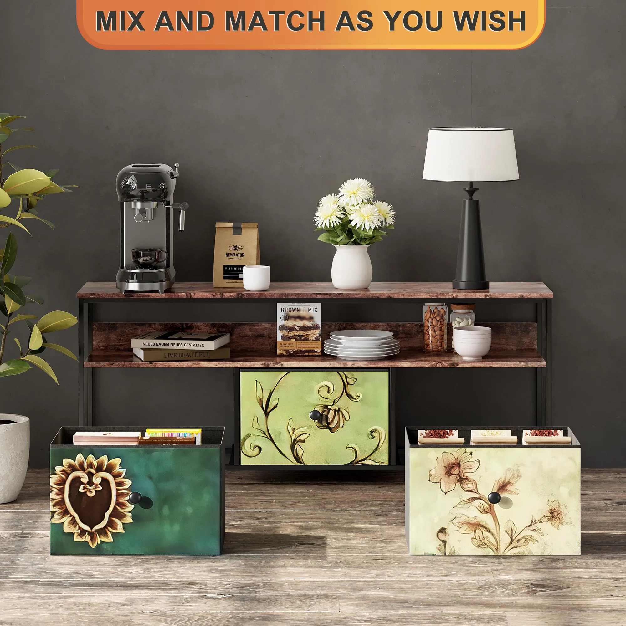 LED TV 스탠드, 캐비닛, 서랍 및 선반이 있는 TV 스탠드, RGB LED 조명, 거실 색상 조절 가능, 137x30x57cm