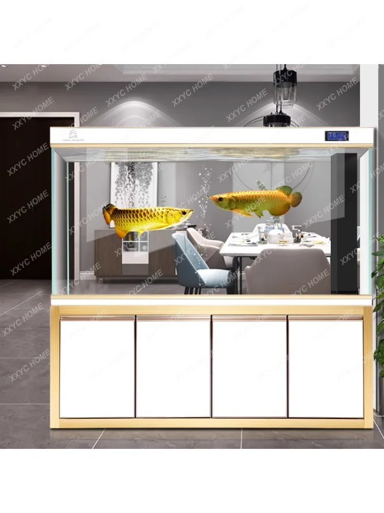 Fish Tank Living Room Aquarium Household Change Water Ecological Lazy Super White Glass Bottom Filter Dragon Fish Tank