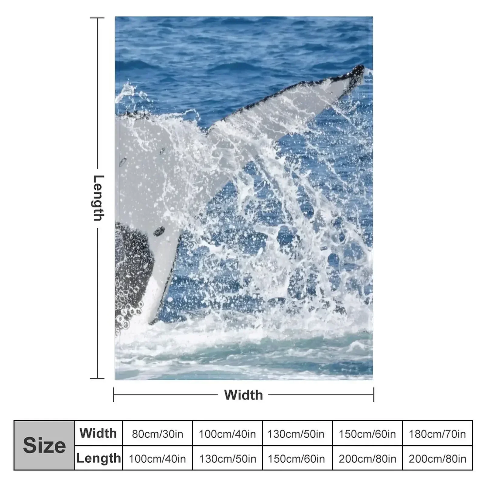 Whale watching tail splash spray in Hervey Bay Throw Blanket For Baby Personalized Gift Multi-Purpose Blankets