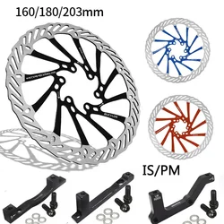 Bike Brake Rotor 160mm 180mm 203mm MTB Bicycle Disc G3 Brake Rotor 180/203 PM IS Bike Rotor Adapter Bike Disc Brake for Shimano