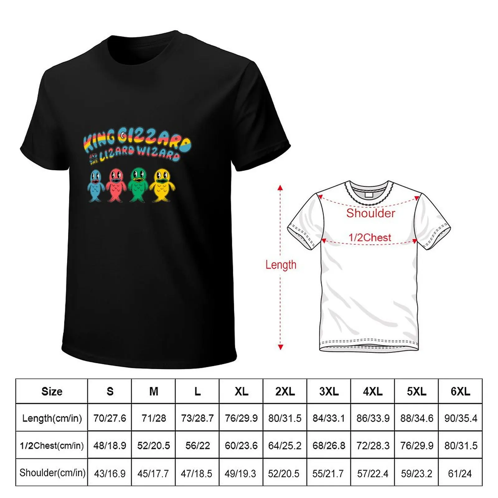King Gizzard And The Wizard Lizard fishies T-Shirt Lightweight Casual Summer T-Shirt