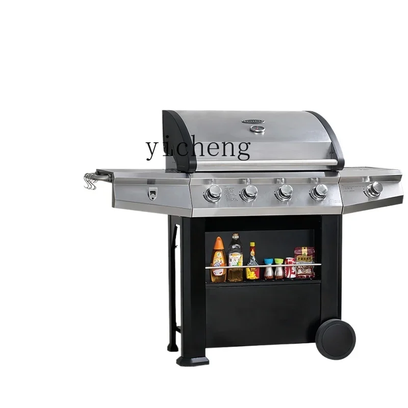 

Tqh Large Barbecue Oven Outdoor Gas BBQ Oven Home Courtyard Barbecue Grill