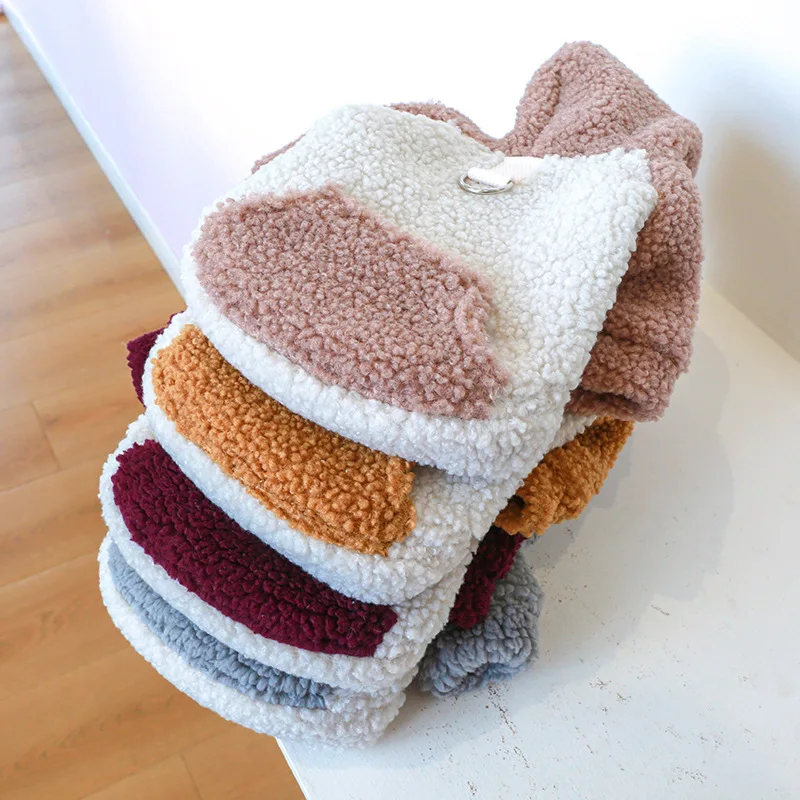 Berber-Fleece Welpen-Hoodie mit Schnalle, Winter-Warme Hundebekleidung für Kleine Hunde, Pomeranian, Yorkie, Haustier-Sweatshirts – Detail 3