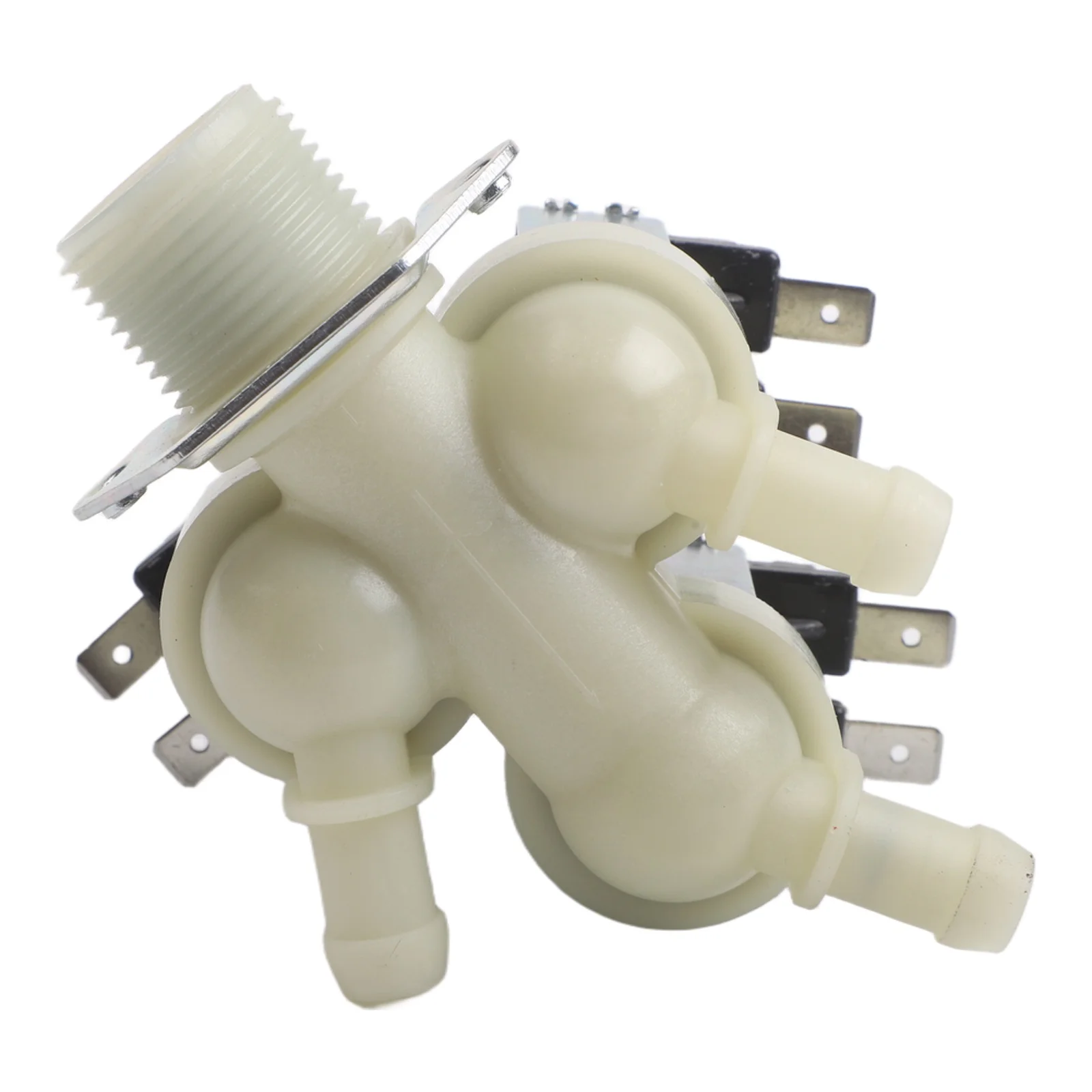 Three Way Water Inlet Valve AC220V Solenoid For LG Drum Washing Machine Plastic Moisture Resistant Easy Install Replacement Part