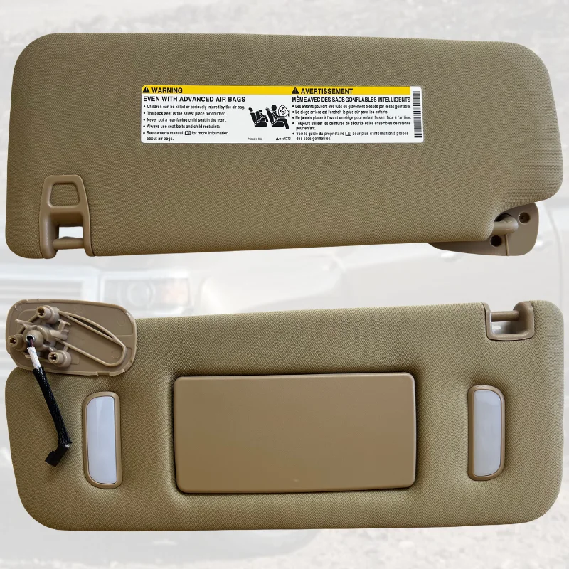 OE：22850306 22850308 Sun Visor For Chevrolet For Chevrolet GMC 2007-2014 High Configuration with Light Auto Parts