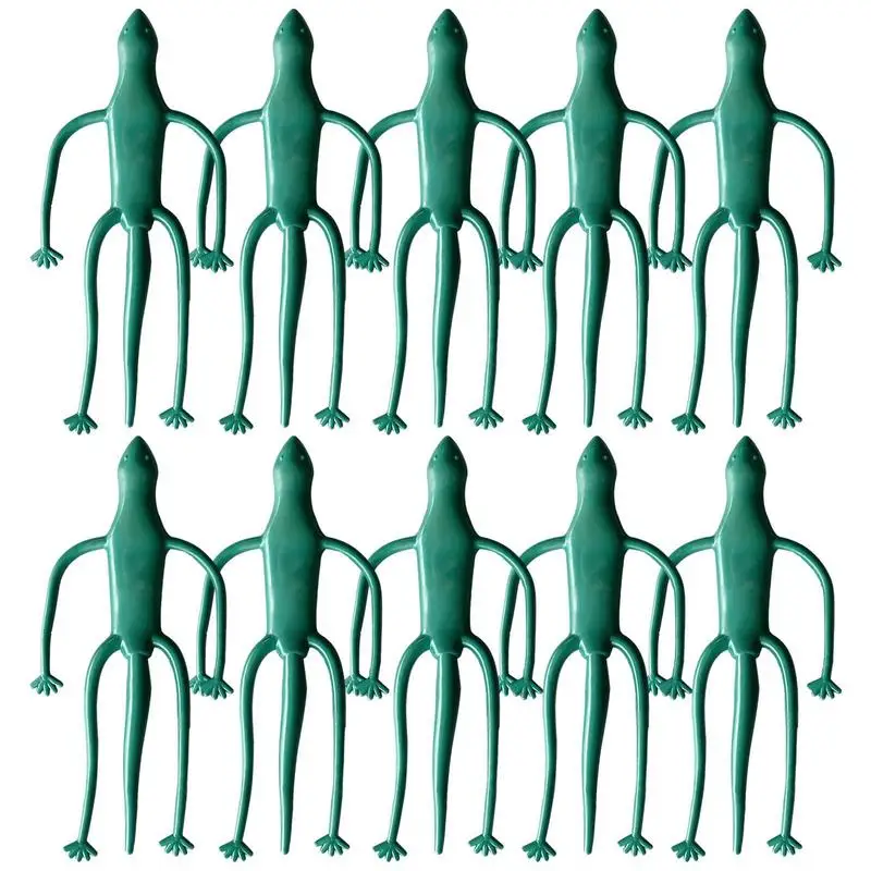 

10 PCS Quirky Lizard Garden Ties Climbing Vine Frog Lizard Binding Rope Bendable Twisting Garden Tie For Climbing Plants