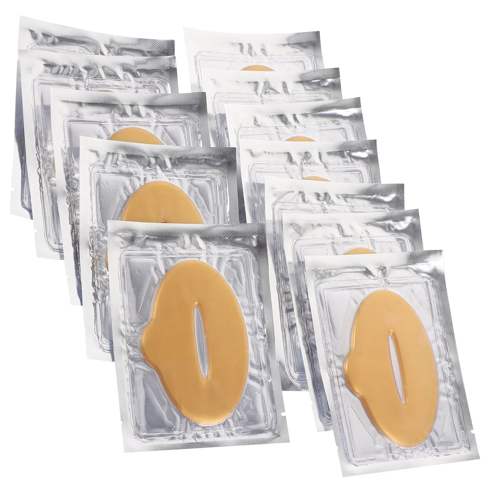 25Pcs Lip Masks Moisturizing Gel Pads for Dry Lips Exfoliating Sleeping Lip Care Tool Portable Home Travel Daily Use