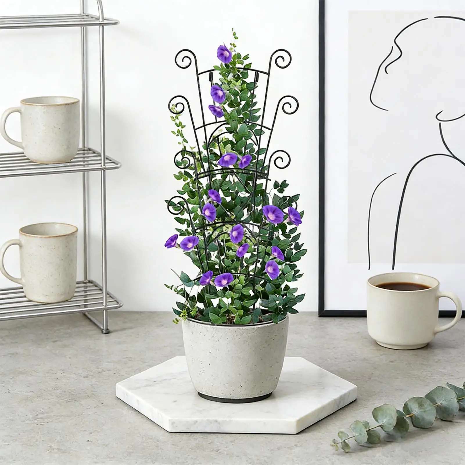 Plant Trellis Garden Metal Plant Support Vine Trellis For Indoor Outdoor Balcony Vines Pothos Monstera Ivy Clematis