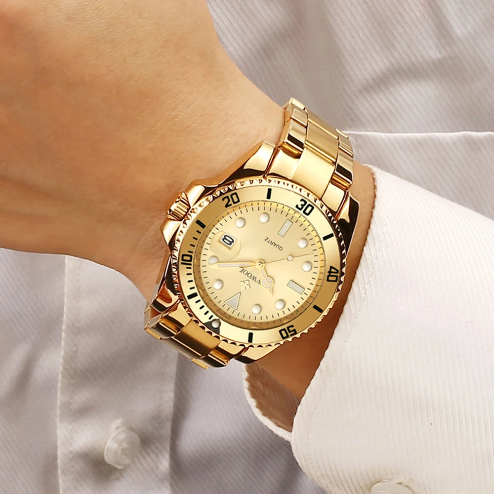 Zegarek męski WWOOR, luksusowy, modny, świecący w ciemności, wodoodporny, z datownikiem, sportowy, ze stali nierdzewnej, kwarcowy, Relogio Masculino