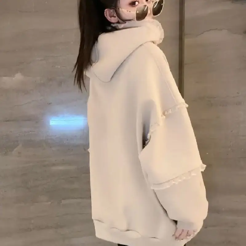 مقنعين لطيف هوديس Y2K امرأة الربط شخصية مقنعين مايكرو الحد الأدنى منقوشة السيدات زوجين سليم موهير الرسومات متعددة