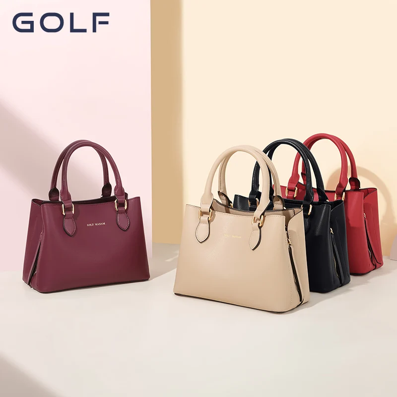 GOLF new leather handbag Women\'s wedding bridal bag Middle-aged fashion Mom shoulder bag Women\'s crossbody bag