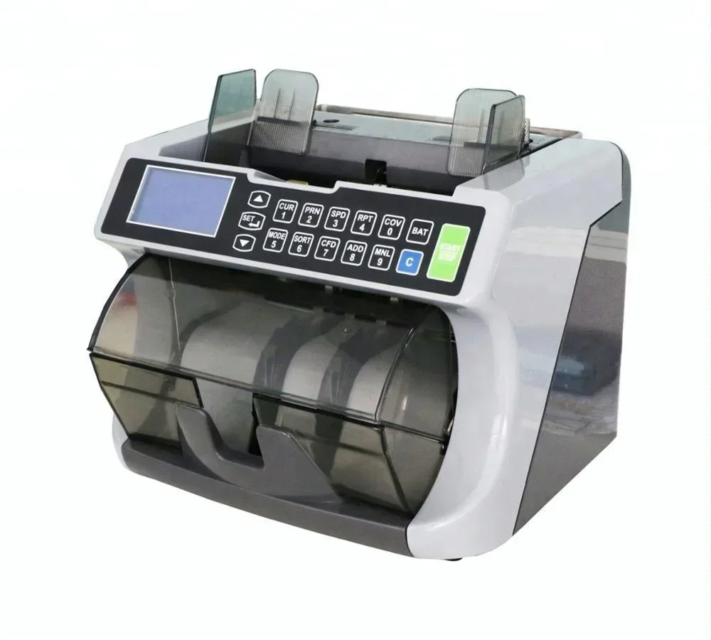 Banknote counter LCD display front loading
