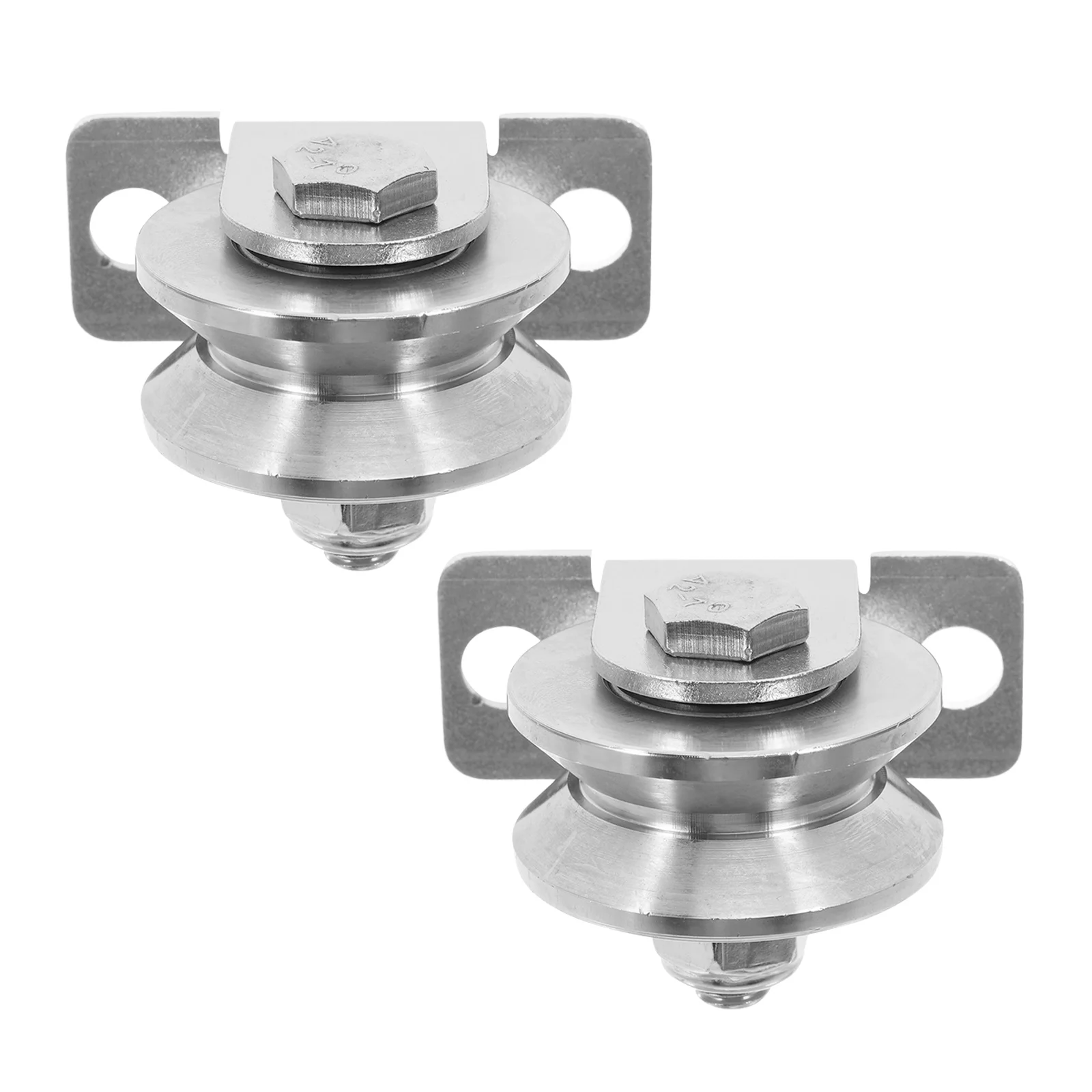 

2Pcs Stainless Steel Rope Pulley Heavy Duty Wall Mounted Internal Bearings Smooth Operation Sliding