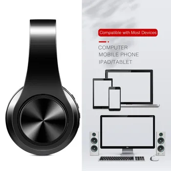 Alternative view of 2026 Wireless Bluetooth Stereo Headset Upgrading Sports Overhead Earphone with Mic for Smart Phone TV PC Tablet - Music