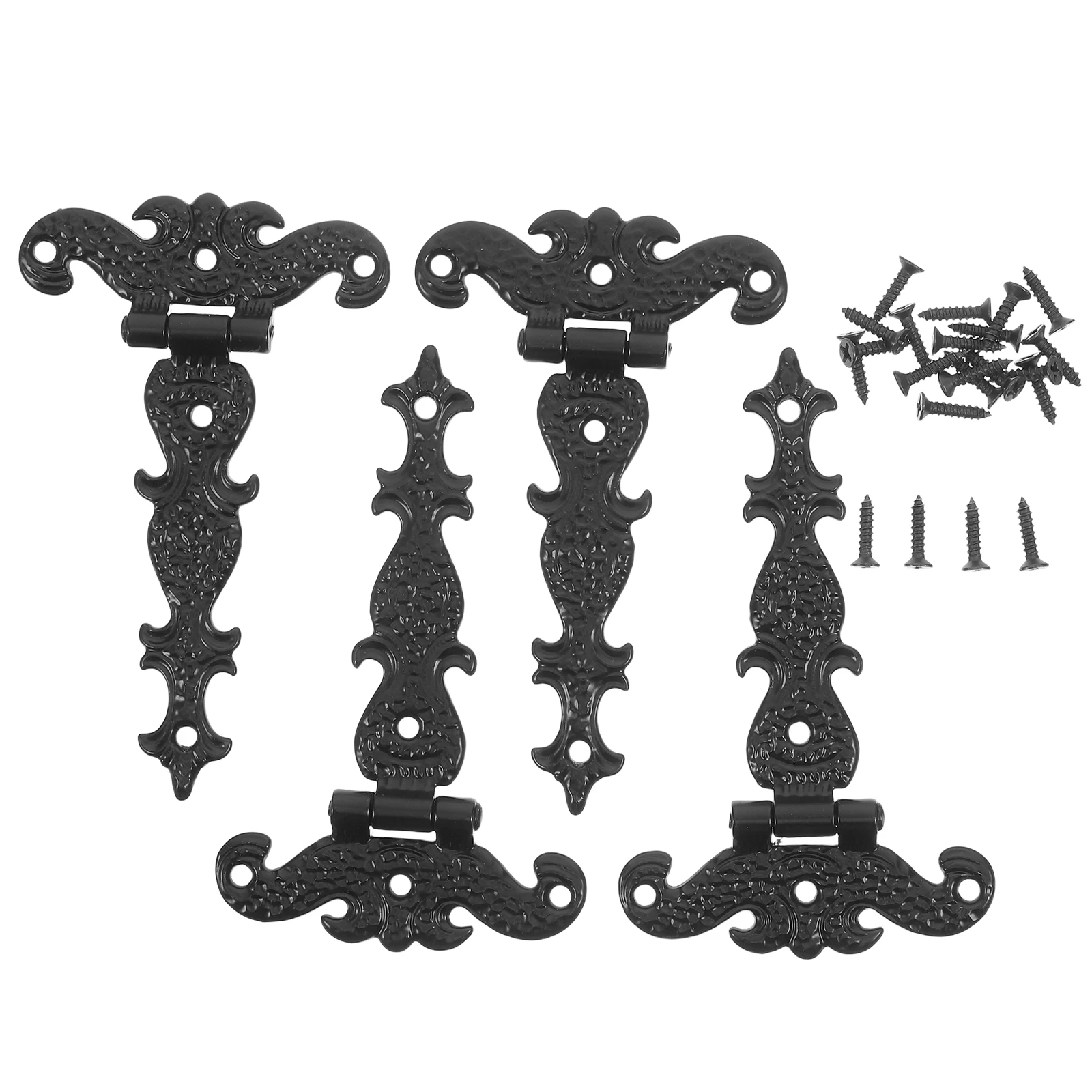 

4pcs Vintage Zinc Hinges Small Trunk Hinges Decorative Furniture Hardware Rustproof Wooden Cases Door Hardware