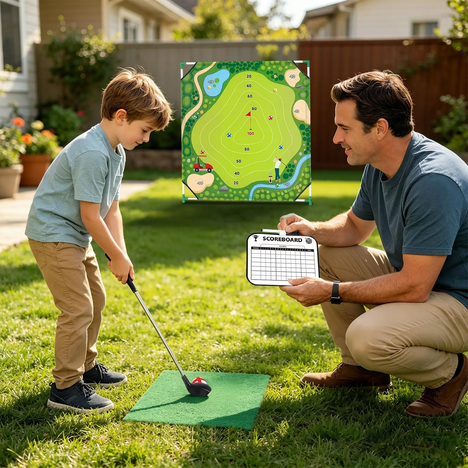 backyard-golf-game-with-hitting-mat-balls-interactive-putting-practice-golf-games-set-outdoor-training-for-kids-adults-golfer