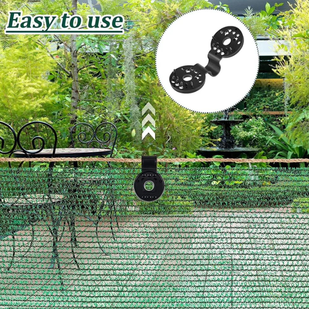 

40pcs Shade Cloth Plastic Clips Shade Netting Black Clips for Greenhouse Outdoor Garden Anti Bird Netting Agricultural Sunshade