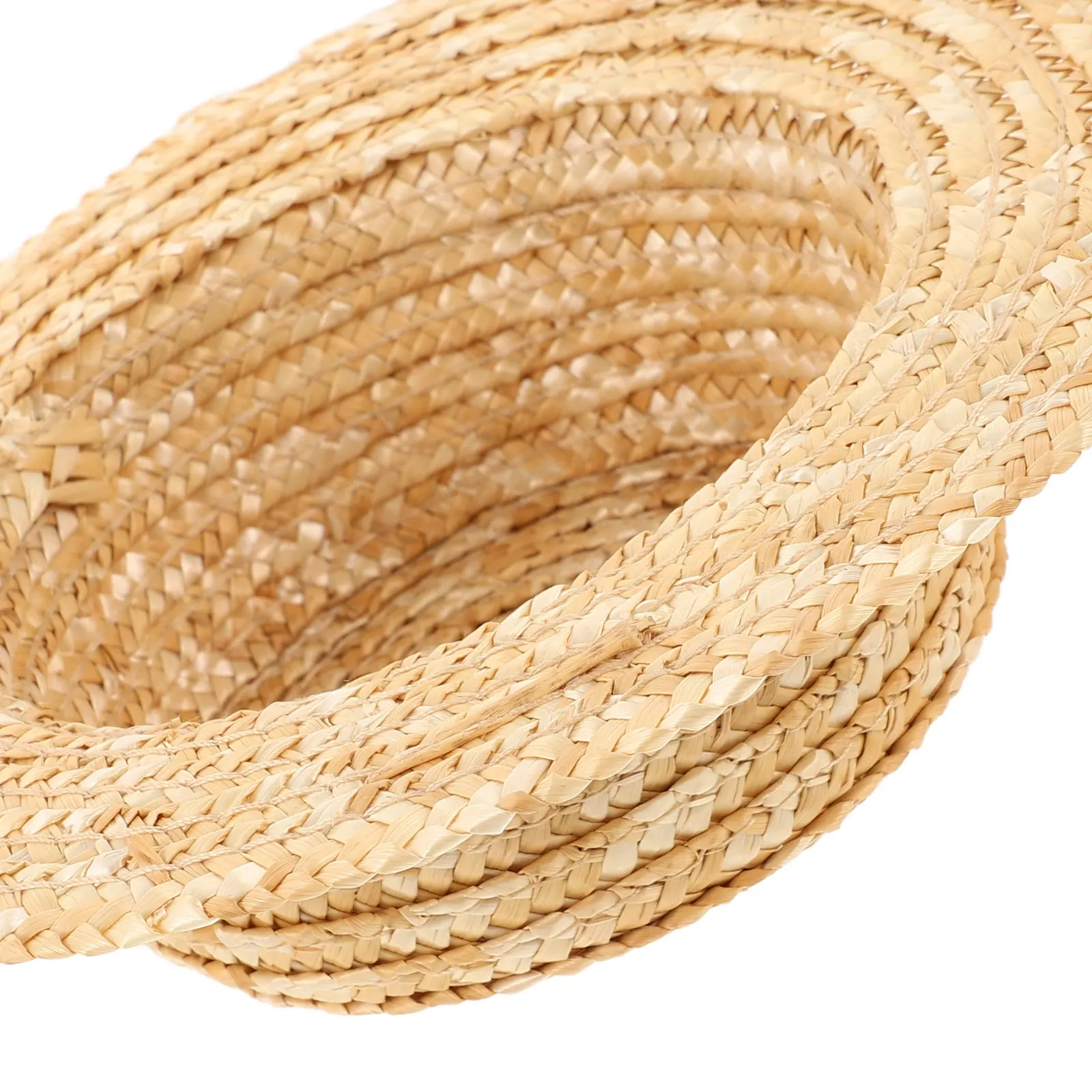 Mini Sombrero de Paja Tejido de 7 cm de Diámetro Interior para Manualidades, Decoración, Accesorios de Fotografía, Adorno de Micropaisaje, Decoración de Mini Casas, Adorable