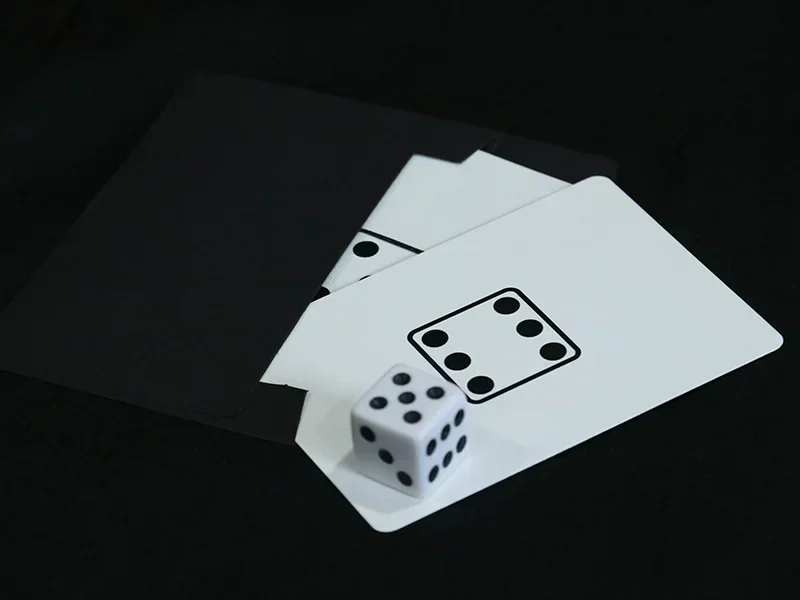 Prediction Dice Card By J.C Magic Any Number 1-6 Prediction Dice and Card Mentalism Effect for Close Up Magician Tricks Magia