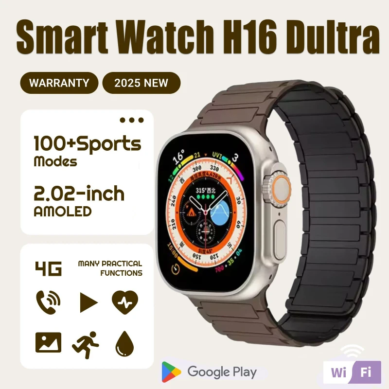 

Смарт-часы HK10 Ultra 3 MAX на 2025 год: 4 ГБ ОЗУ, помощник по искусству, обмена 5G, AMOLED, NFC, GPS — телефоны iOS и Android