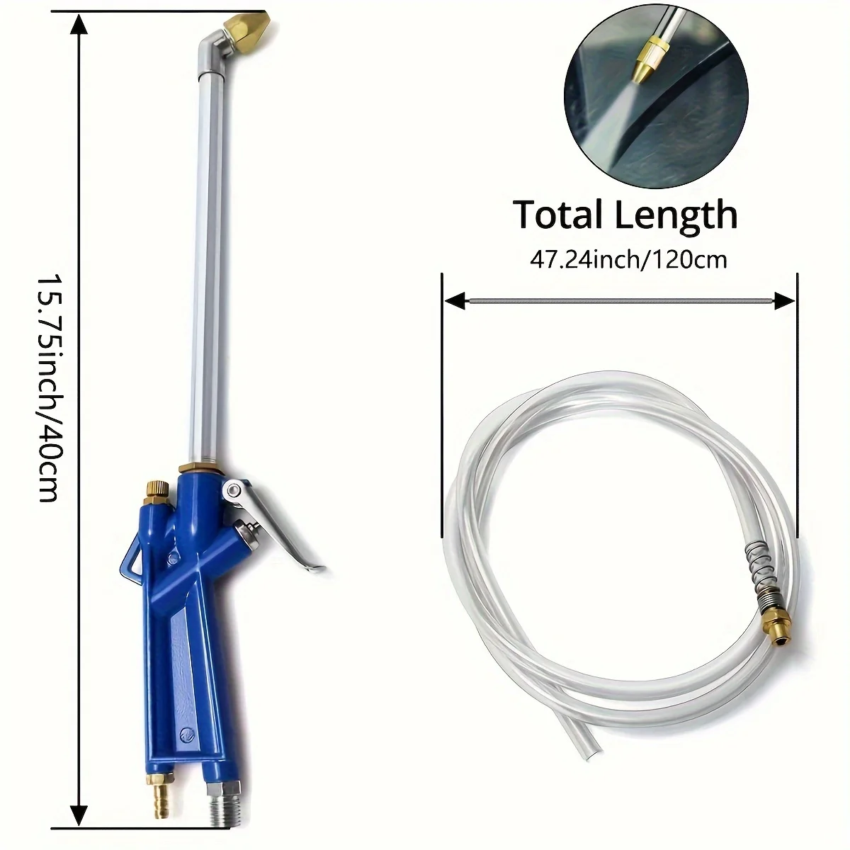 Air Blow Gun Pneumatic Engine Cleaning Gun with 4Feet Hose, Cleaning Degreaser Sprayer Tool