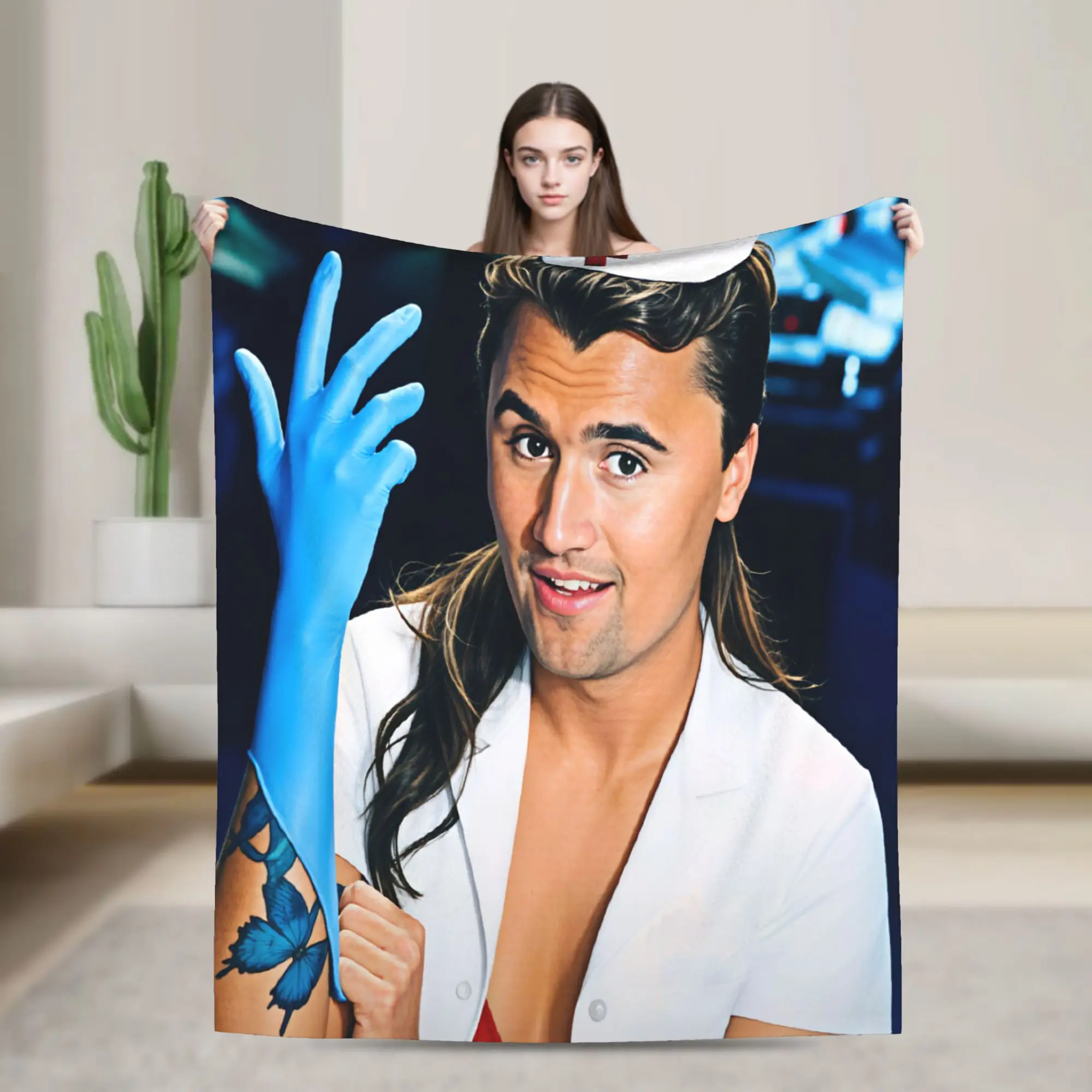 Charlie Kirk Blinkes 182 Nurse Cosplay Meme Soft Comfy Blanket Travel Car Bedding Throws Bedroom Flannel Bedspread Bed Cover