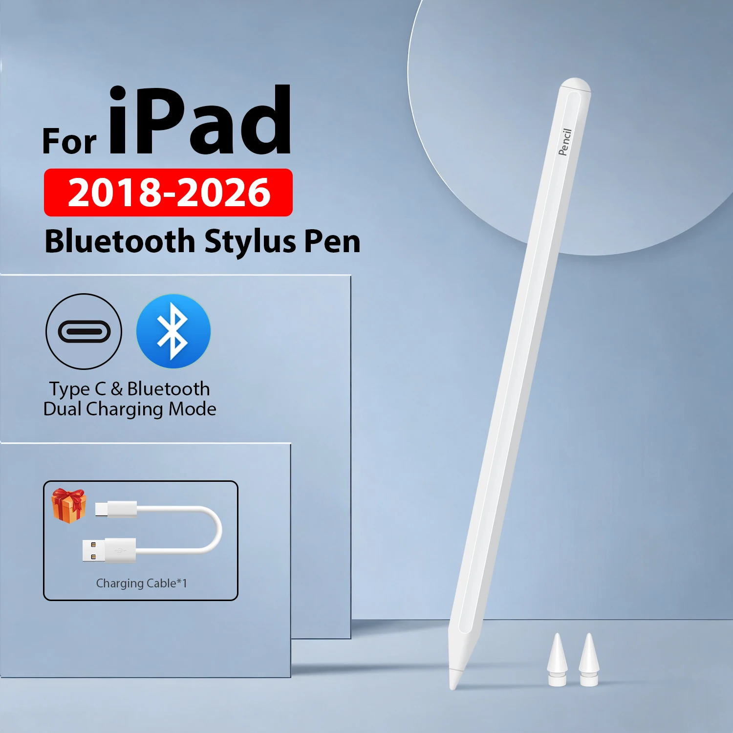 For Apple Pencil For iPad 11th A16 Air 11 M4 M3 M2 5 4 10 9 10th 9th Generation Stylus Pen Pro 13 M5 12.9 Mini 7 2026 Touch Pens