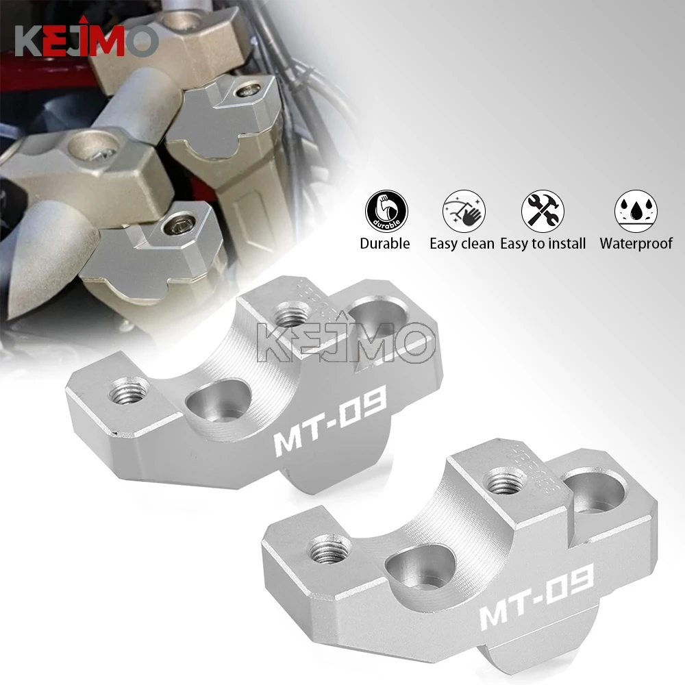 

MT09 mt09 MT-09 FZ09 MT 09 2021 2022 2023 Aluminum Accessories Handle Bar Riser Clamp Extend Handlebar Adapter Mount For YAMAHA