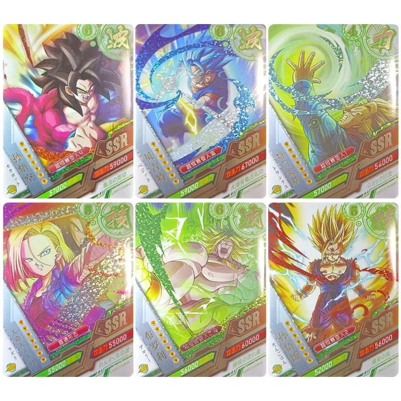 

Аниме Dragon Ball SSR карты Son Goku Vegeta IV Android 18, коллекционные карты Broli, подарки на Рождество и день рождения, детские игрушки