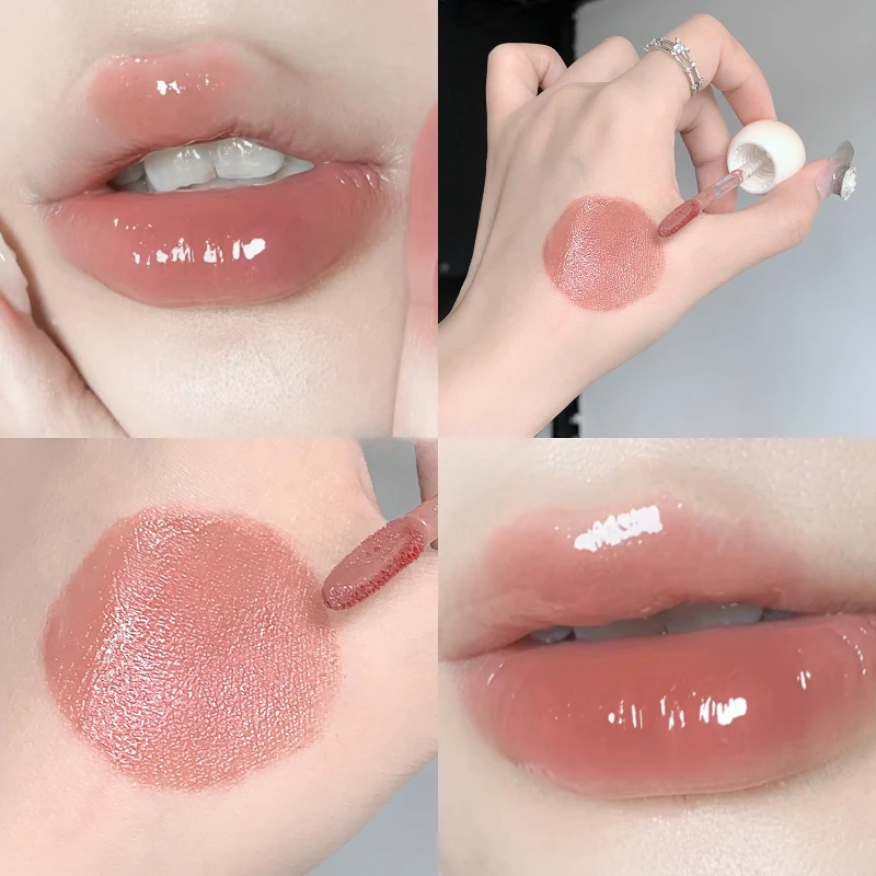 7 Kleur Hydraterende Lip Tint Gelei Vloeibare Lippenstift Niet Plakkerig Cup Sexy Lip Modder Spiegel Water Lip Glazuur Vrouwen Make-Up Cosmetica