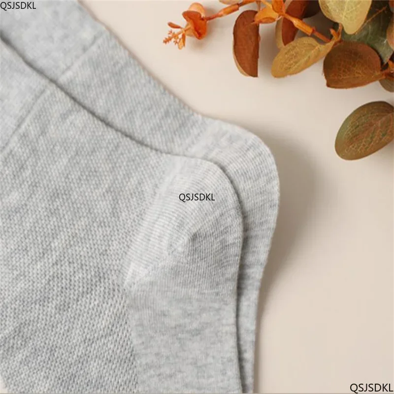 여름용 경량 플러스 사이즈 루즈핏 면 양말, 신발 사이즈 40-52 남녀공용 통기성 메쉬 캐주얼 양말 5켤레