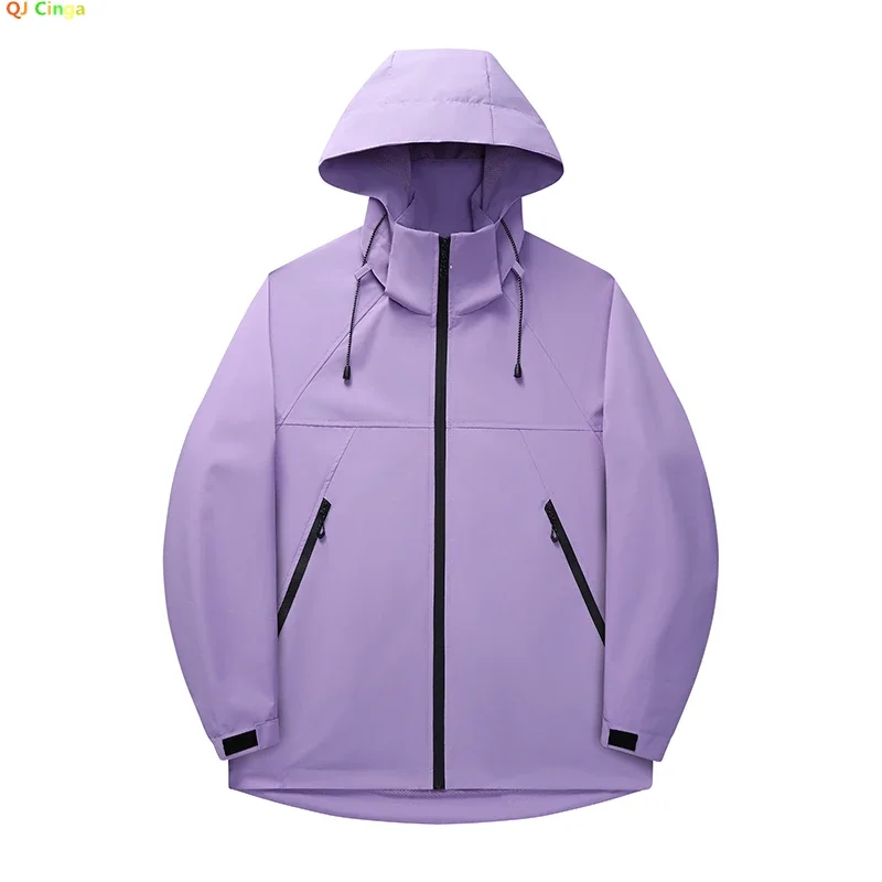 Purple Men's Long Sleeve Waterproof Jacket,Fashion Casual Sweatshirt, Green, Yellow, Black Coat，2025 New