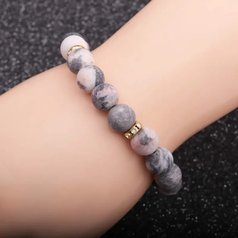 

Anxiety Crystal Bracelet Rose Quartz Crystals and Healing Stones Jewelry Yoga Bead Bracelets for Women Gifts