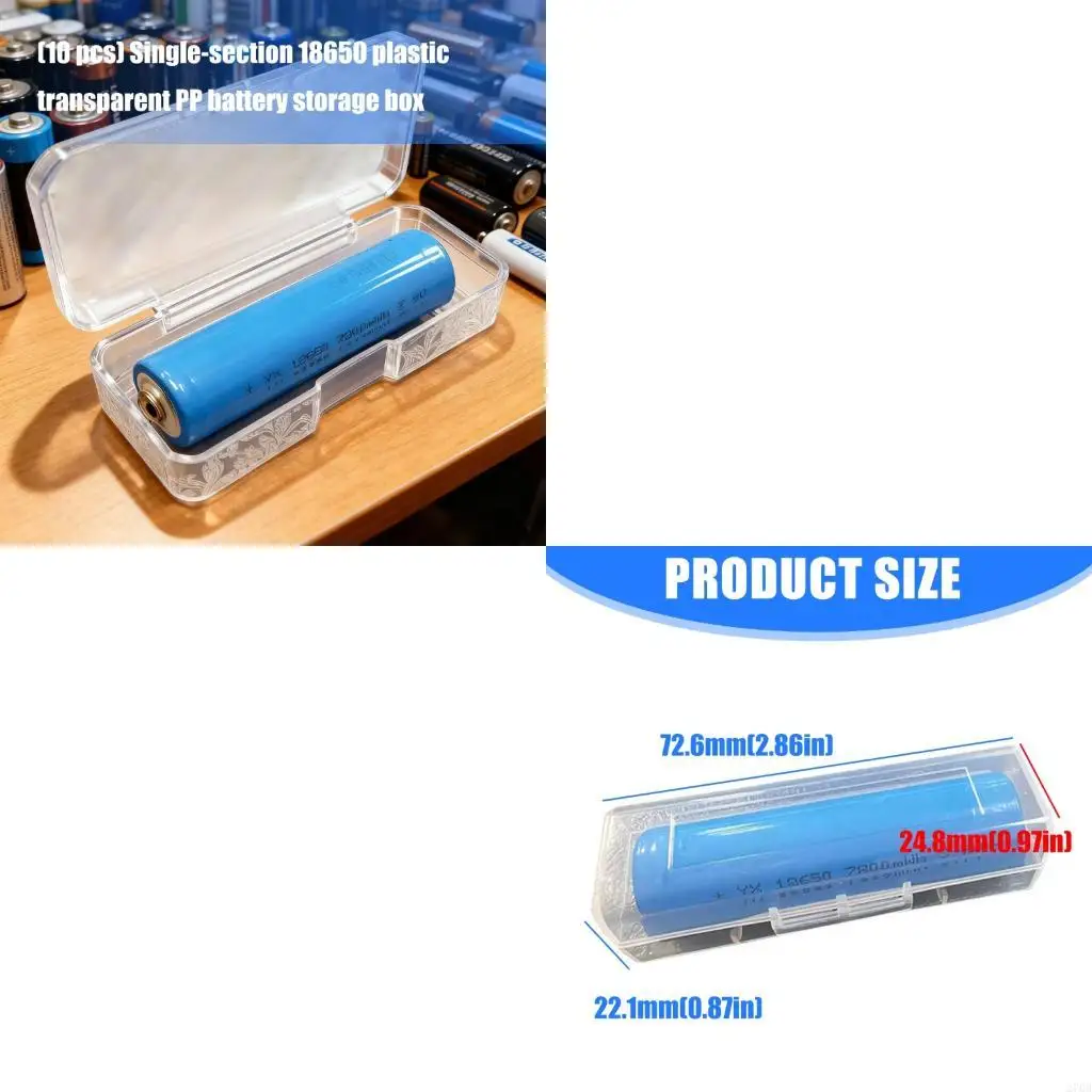 

Recyclable PP Single Cell 18650 Battery Holder Storage Box Design for Easy Identification in Multiple Environment