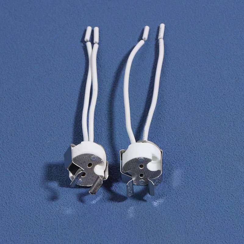 3PCS MR16 GU53 G53 Socket MR16 Socket Lamp HoLder with Bracket LED HaLoGen Gu53 LiGht Socket White 10CM SiLicone CabLe